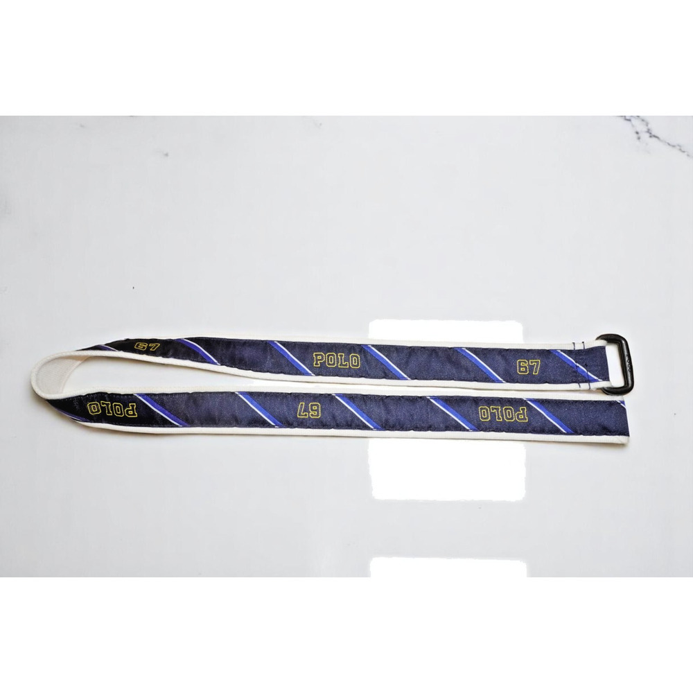 Kids Polo Ralph Lauren '67' Canvas D-Ring Belt – Blue & White – 31" L
